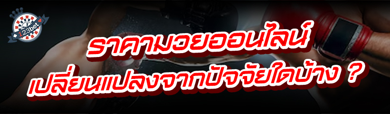 ราคามวยออนไลน์ เปลี่ยนแปลงจากปัจจัยใดบ้าง ?